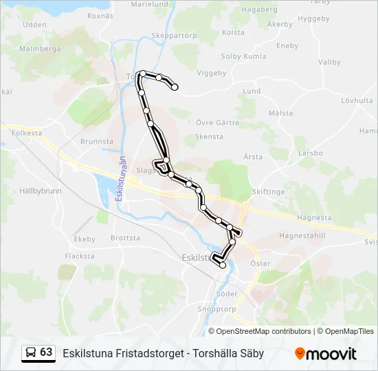 63 Bus Line Map