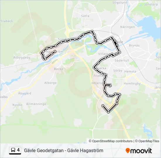4 Bus Line Map