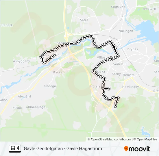 4 Bus Line Map