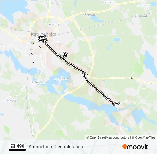 490 Bus Line Map