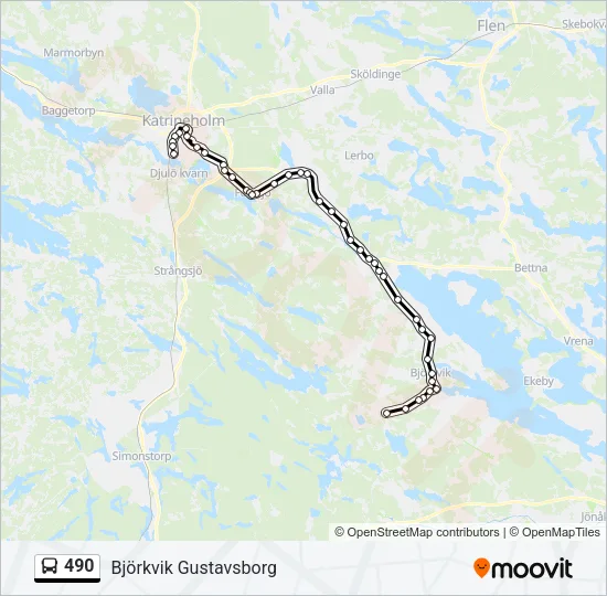 490 Bus Line Map