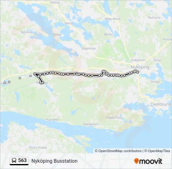563 Bus Line Map