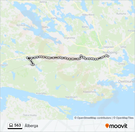 563 Bus Line Map