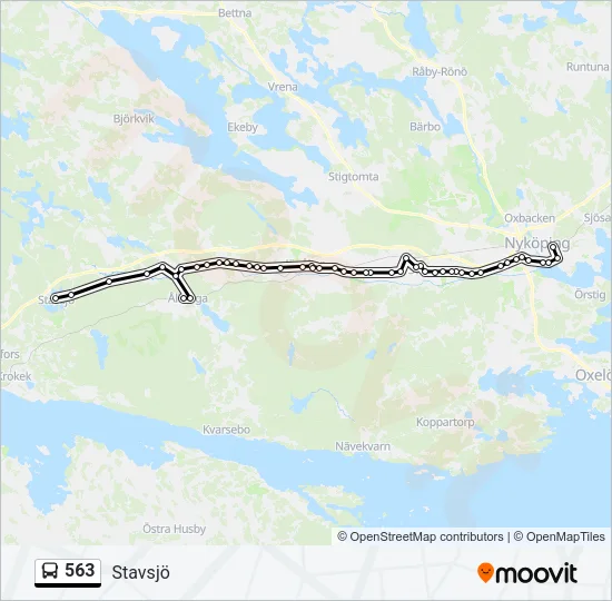 563 Bus Line Map
