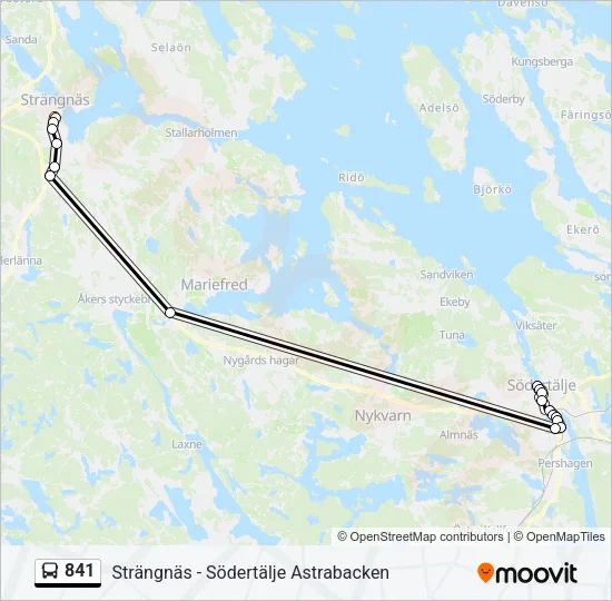 841 Bus Line Map