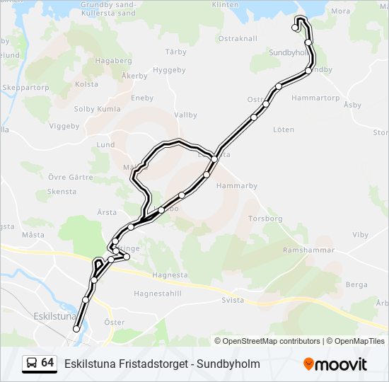 64 bus Line Map