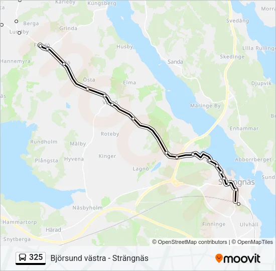 325 Bus Line Map