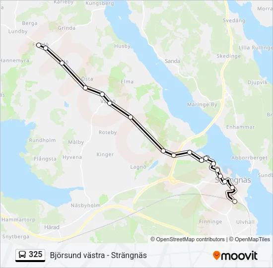 325 Bus Line Map
