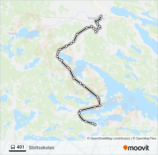 401 Bus Line Map