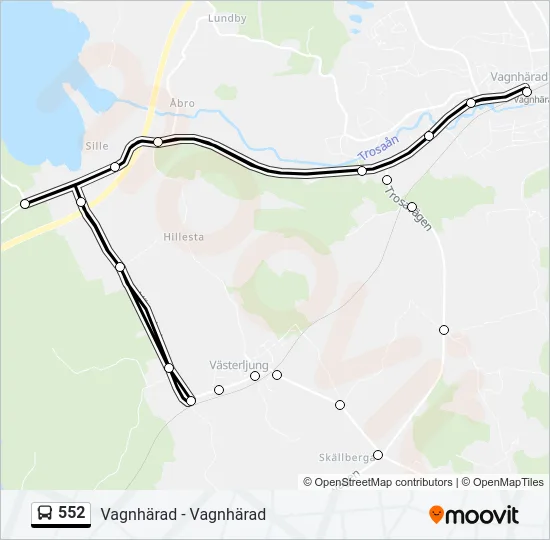 552 Bus Line Map