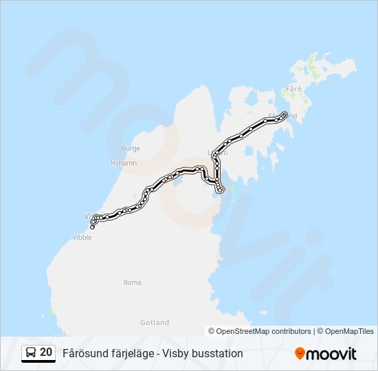 20 bus Line Map