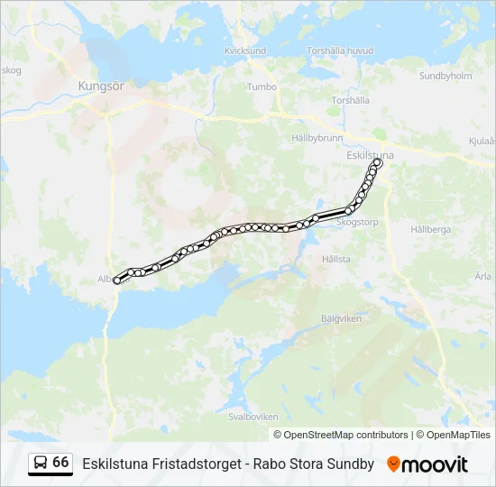 66 Bus Line Map