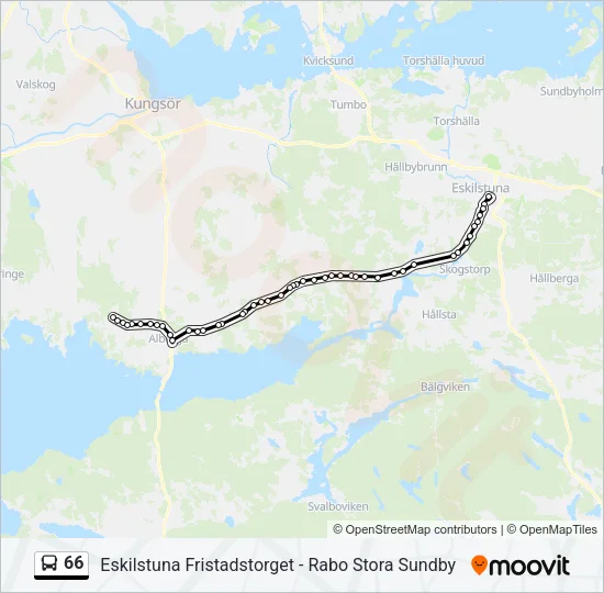 66 Bus Line Map