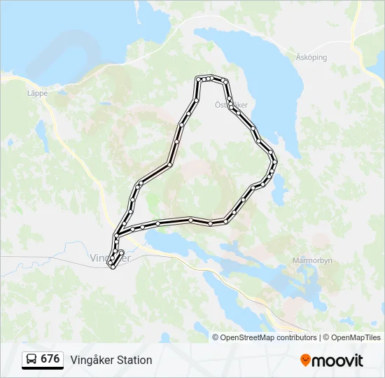 676 Bus Line Map