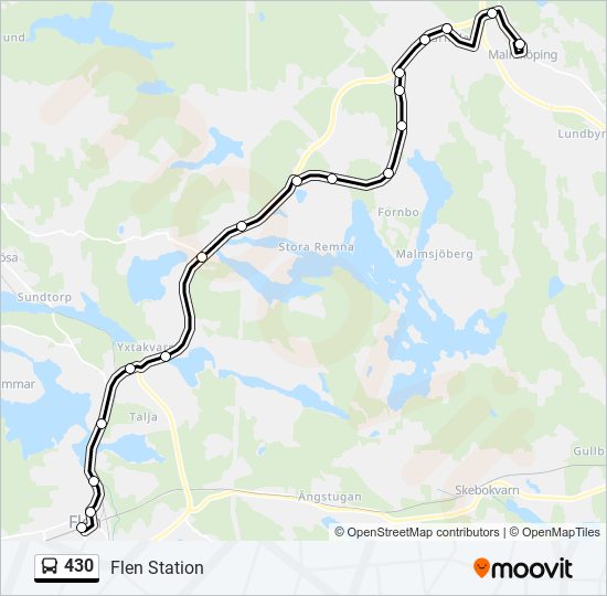 430 bus Line Map