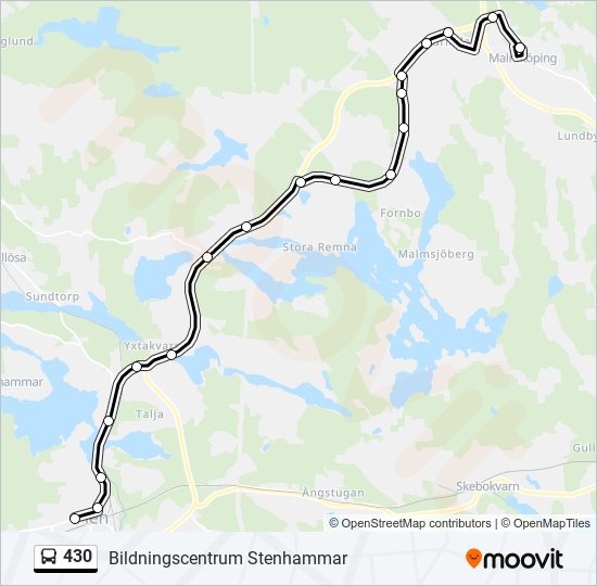 430 bus Line Map