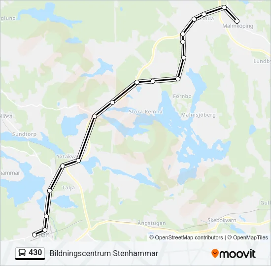 430 Bus Line Map