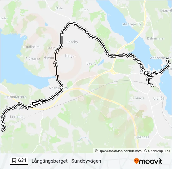 631 Bus Line Map