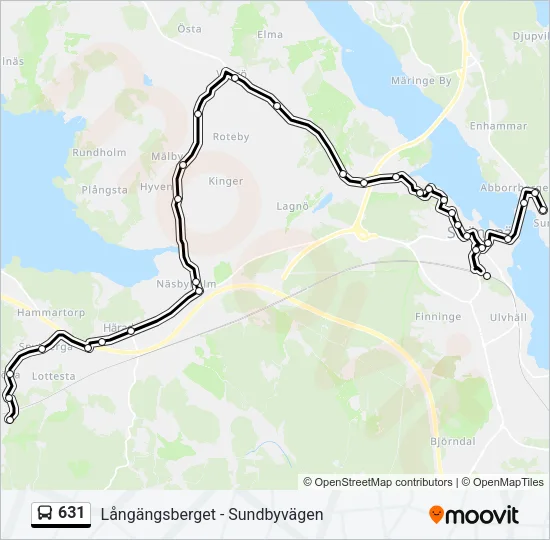 631 Bus Line Map