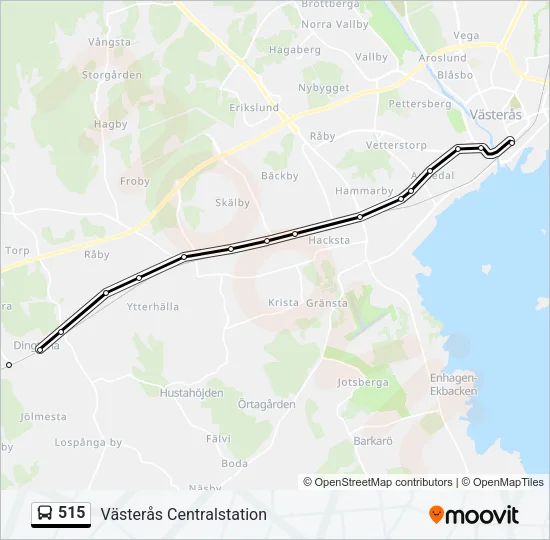 515 Bus Line Map