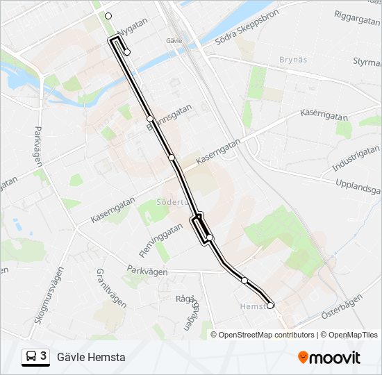 3 bus Line Map