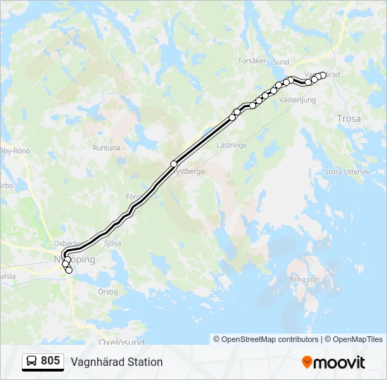 805 Bus Line Map