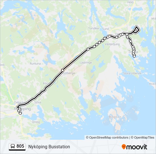 805 bus Line Map