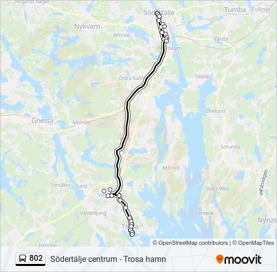 802 bus Line Map