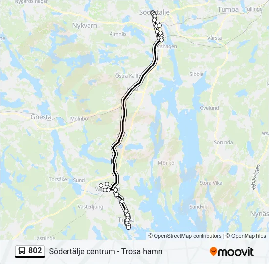 802 Bus Line Map