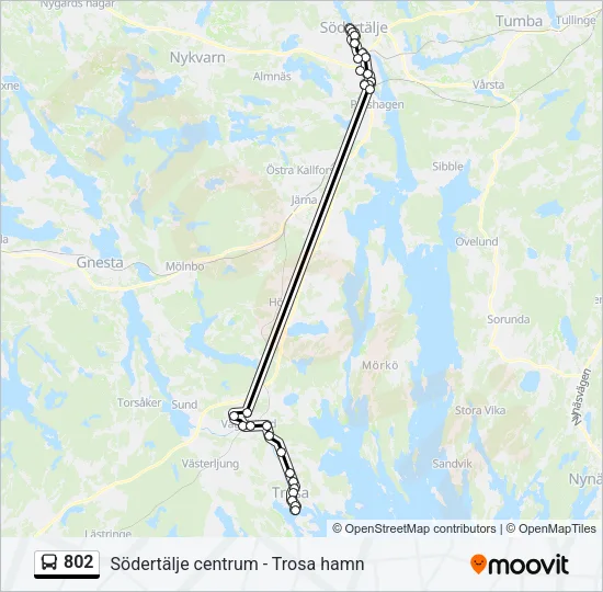 802 Bus Line Map
