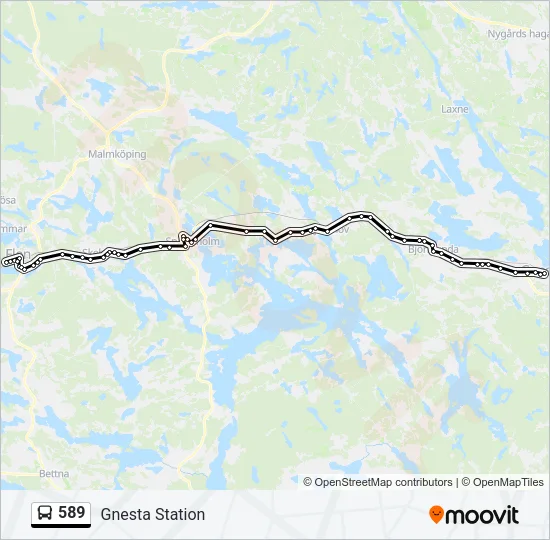 589 Bus Line Map