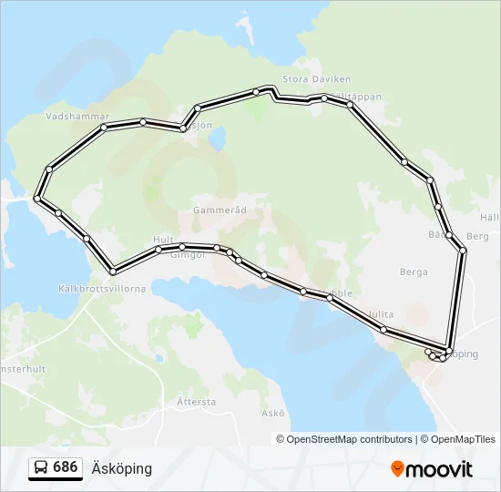 686 Bus Line Map