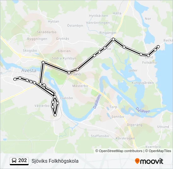 202 Bus Line Map
