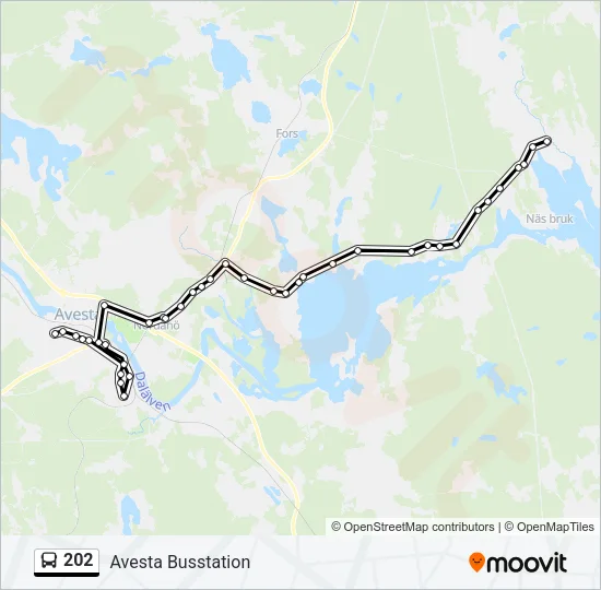 202 Bus Line Map
