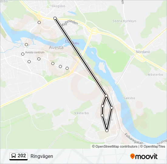 202 Bus Line Map