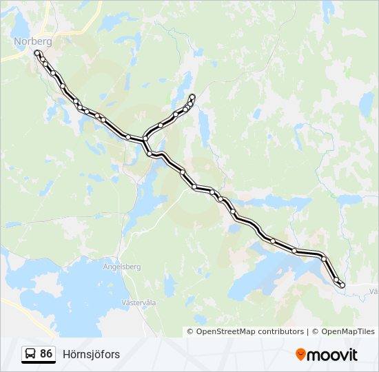 86 bus Line Map