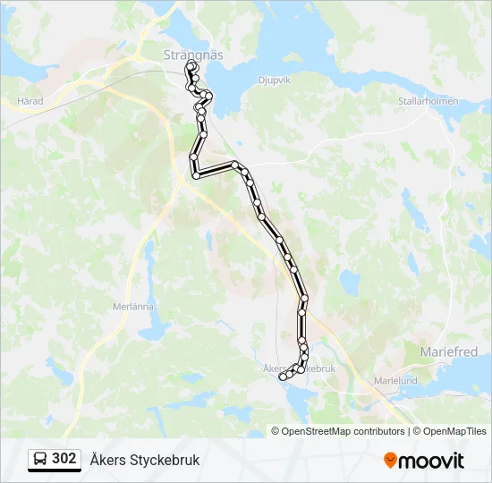 302 Bus Line Map