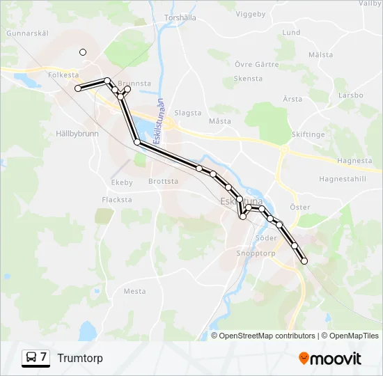 7 Bus Line Map