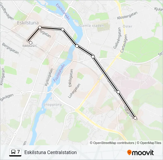 7 Bus Line Map