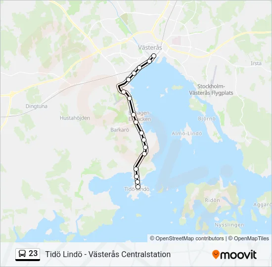 23 Bus Line Map