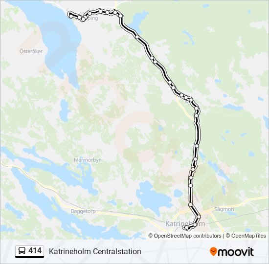 414 bus Line Map