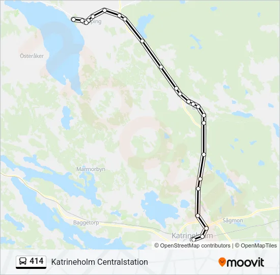 414 Bus Line Map