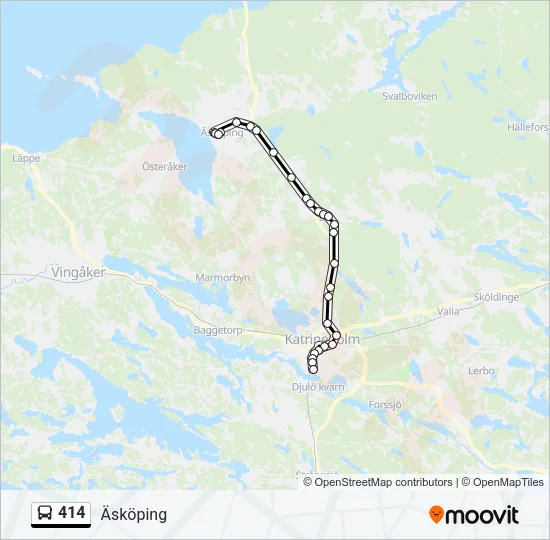 414 Bus Line Map