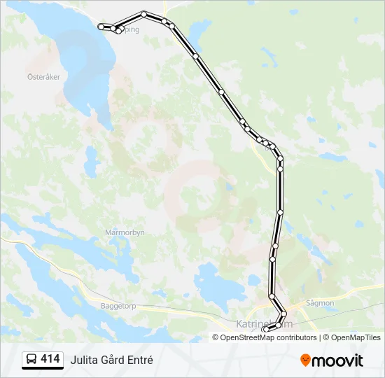 414 Bus Line Map