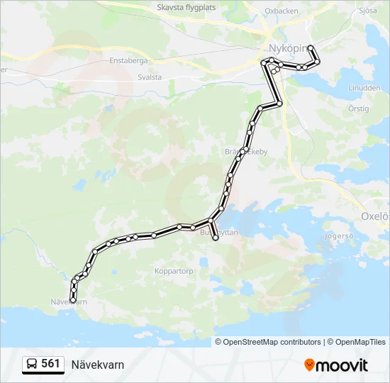 561 Bus Line Map