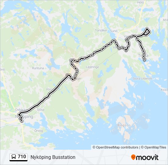 710 bus Line Map