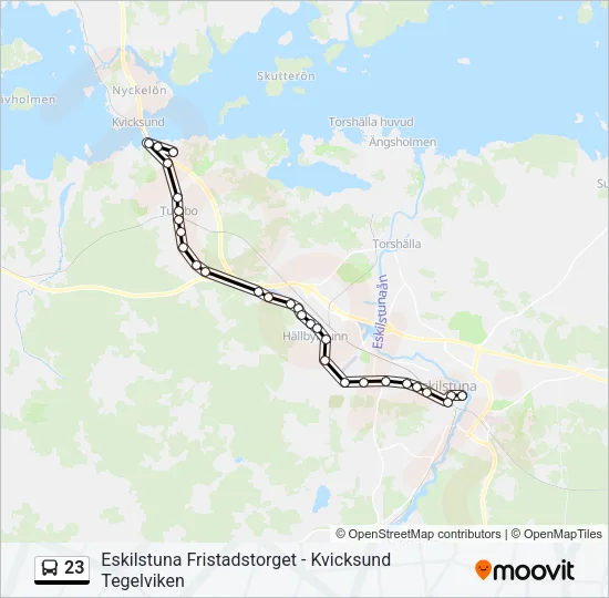 23 Bus Line Map