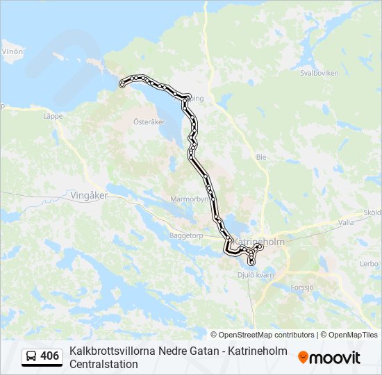 406 bus Line Map