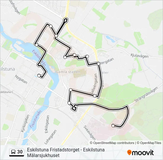 30 Bus Line Map