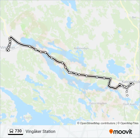 730 Bus Line Map